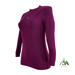 MAGLIA MERINOS 3A WOMAN manica lunga fuxia