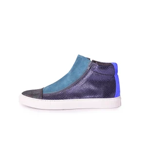Scimmia Volante Man - Sneakers alta in pelle patchwork
