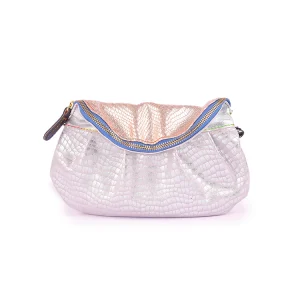 The tightrope dancer - Pochette a mano in pelle patchwork