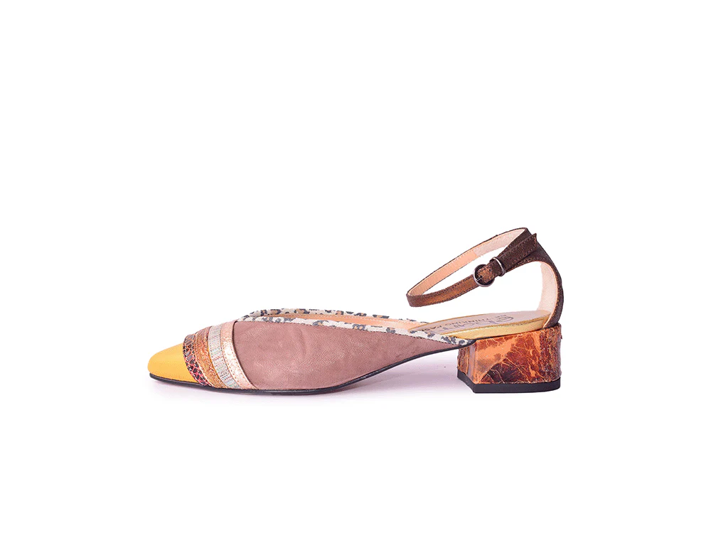 Point Break - Ballerine sfilate in pelle patchwork