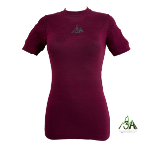 MAGLIA MERINOS 3A WOMAN manica corta lampone