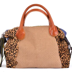 Clash Bag - Borsa a mano in pelle patchwork