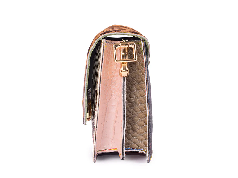 Sunday Bag - Borsa a tracolla in pelle patchwork - immagine 3