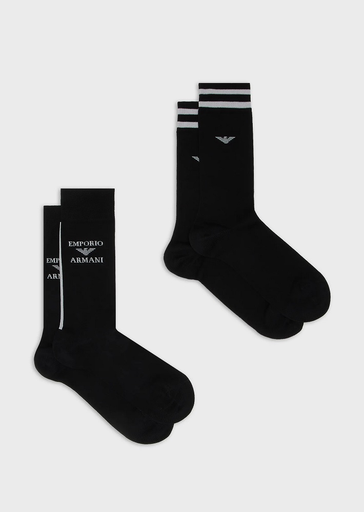 Emporio Armani Man Socks Set 2 calze Lunghe 302301 3F273 - immagine 2