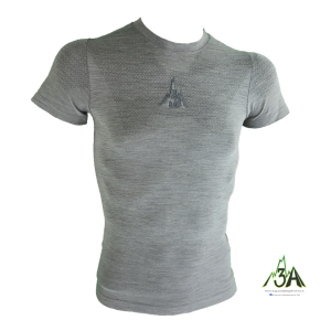 MAGLIA MERINOS 3A MAN manica corta grigia