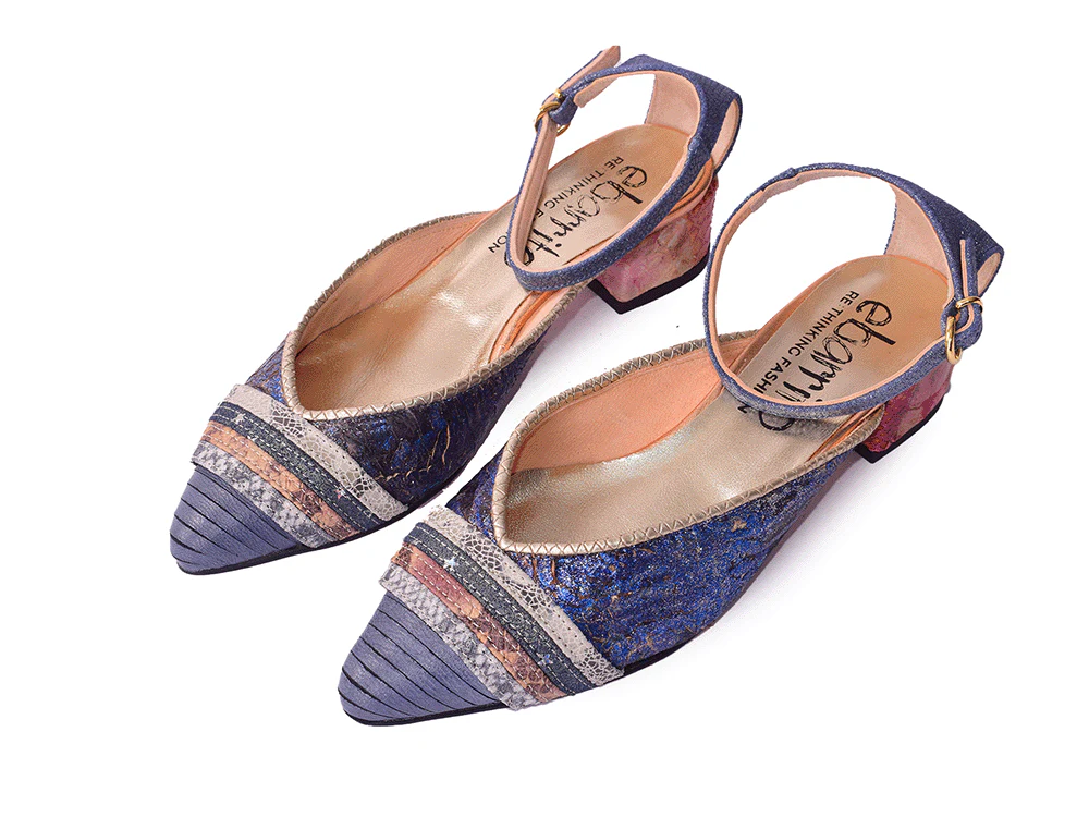 Point Break - Ballerine sfilate in pelle patchwork - immagine 3