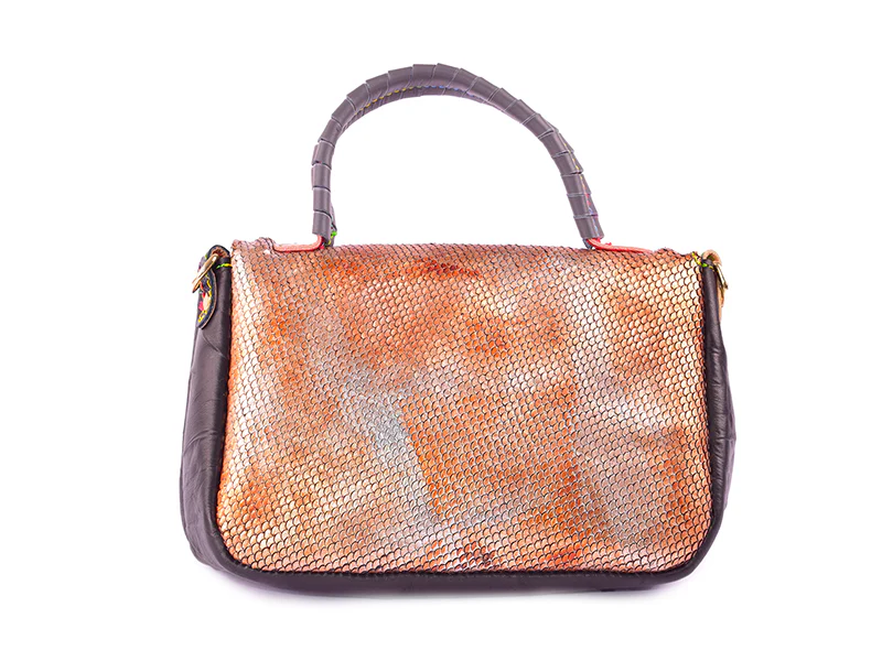 Police and Thieves Bag - Borsa a mano in pelle patchwork - immagine 9