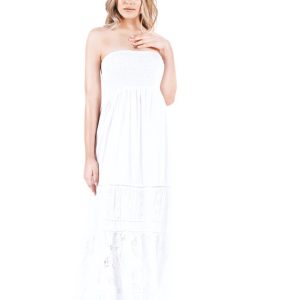 Panaji Abito bandeau foderato in cotone e pizzo 40405