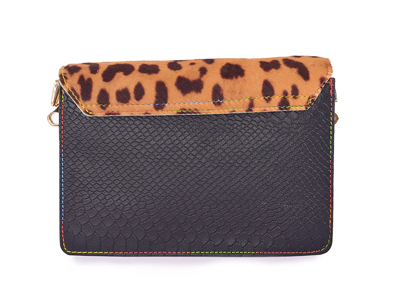 Sunday Bag - Borsa a tracolla in pelle patchwork - immagine 4