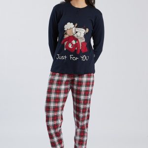 Happy People 6451 Pigiama  Donna Serafino  caldo cotone