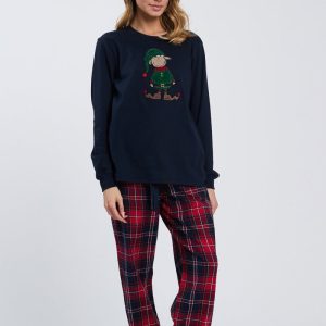 Happy People 6837 Pigiama  
Donna Natale Girocollo   
Caldo cotone