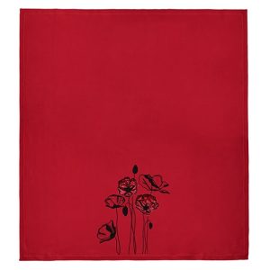 Maryplaid 6M33138 Plaid Poppy
 in Pile  con ricamo e applicazioni  
cm. 160 x 180