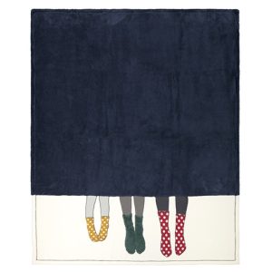 Maryplaid 6M34033 Plaid Vicini Vicini  in Bussy  con ricamo e applicazioni  cm. 150 x 180