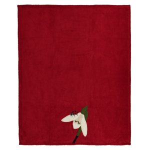 Maryplaid 6M34043 Plaid Campanula in Bussy  con Ricamo e applicazioni  cm. 150 x 180