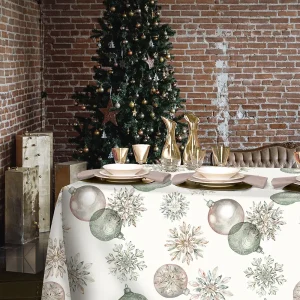 Tovaglia stampata natalizia Biancheria Cristallo Tov Tessitura Randi