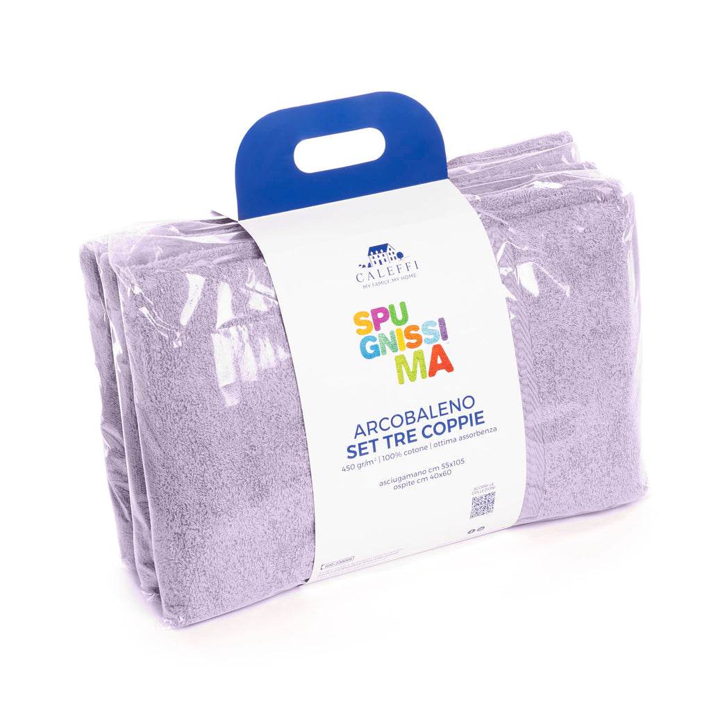 Asciugamani 3 viso + 3 ospite Biancheria MInorca 3+3 Caleffi - immagine 5
