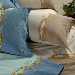 Caleffi Completo Lenzuola Ascot Matrimoniale Stampato in cotone