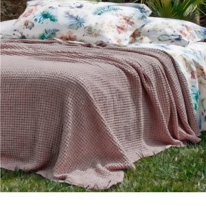 Bianca Copriletto Matrimoniale in Cotone Stonewashed Chaltony