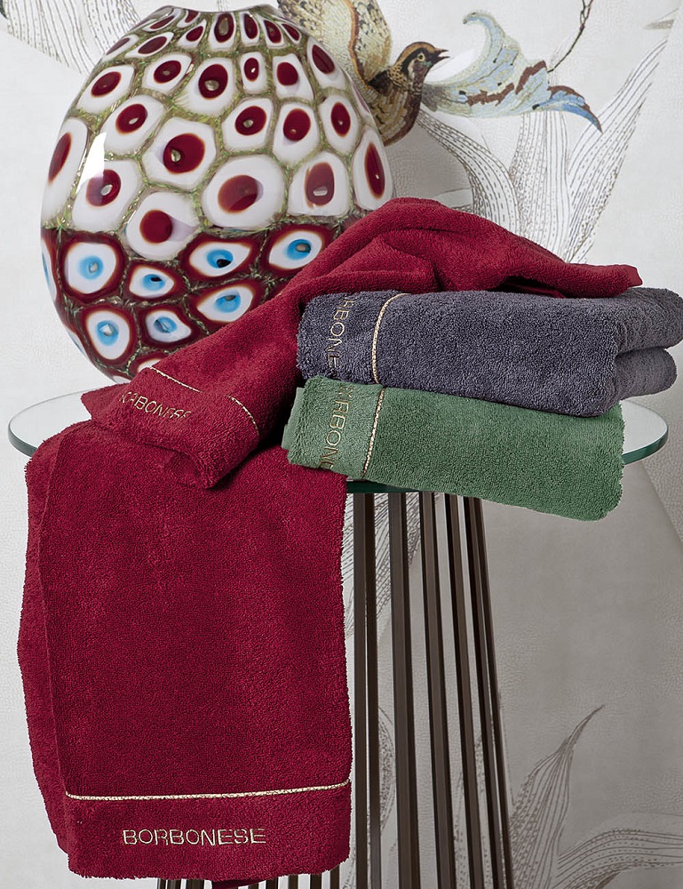 Borbonese Fine Op Set asciugamano + ospite in spugna