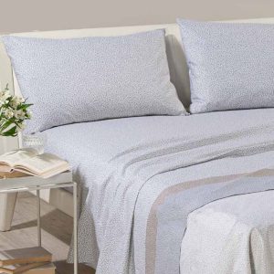 Caleffi Avana Completo Lenzuola Singolo Stampato in cotone