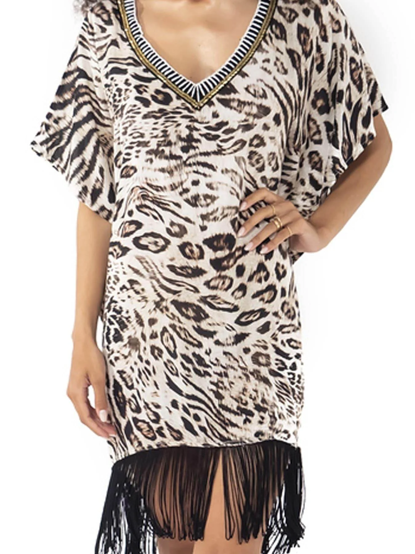 Abito Kaftano Donna VI23-116 Vacanze Italiane