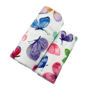 Asciugamani 1+1 Biancheria Butterfly 1+1 Lovely Shabby