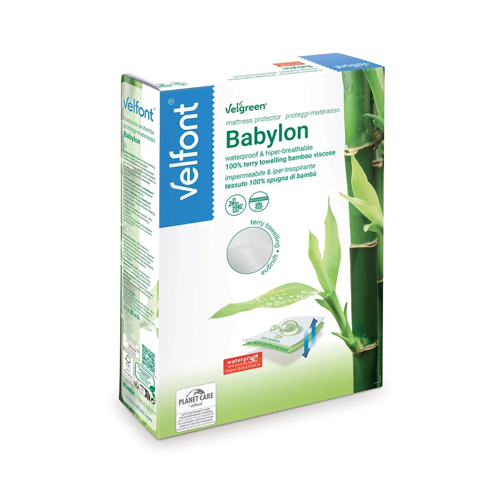 Velfont Babylon Proteggi Materasso Francese 140 x 190/200 Impermeabile,Traspirante,Antiacaro - immagine 2