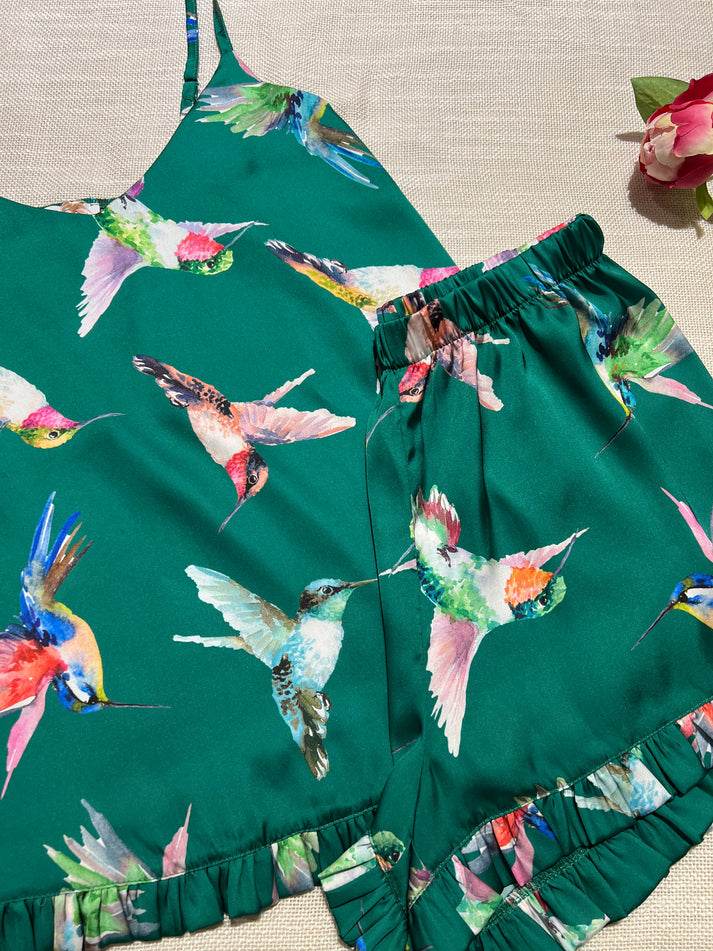 Baby Doll Top + Culotte Donna Peonia JLO verde Filo D Angelo - immagine 3