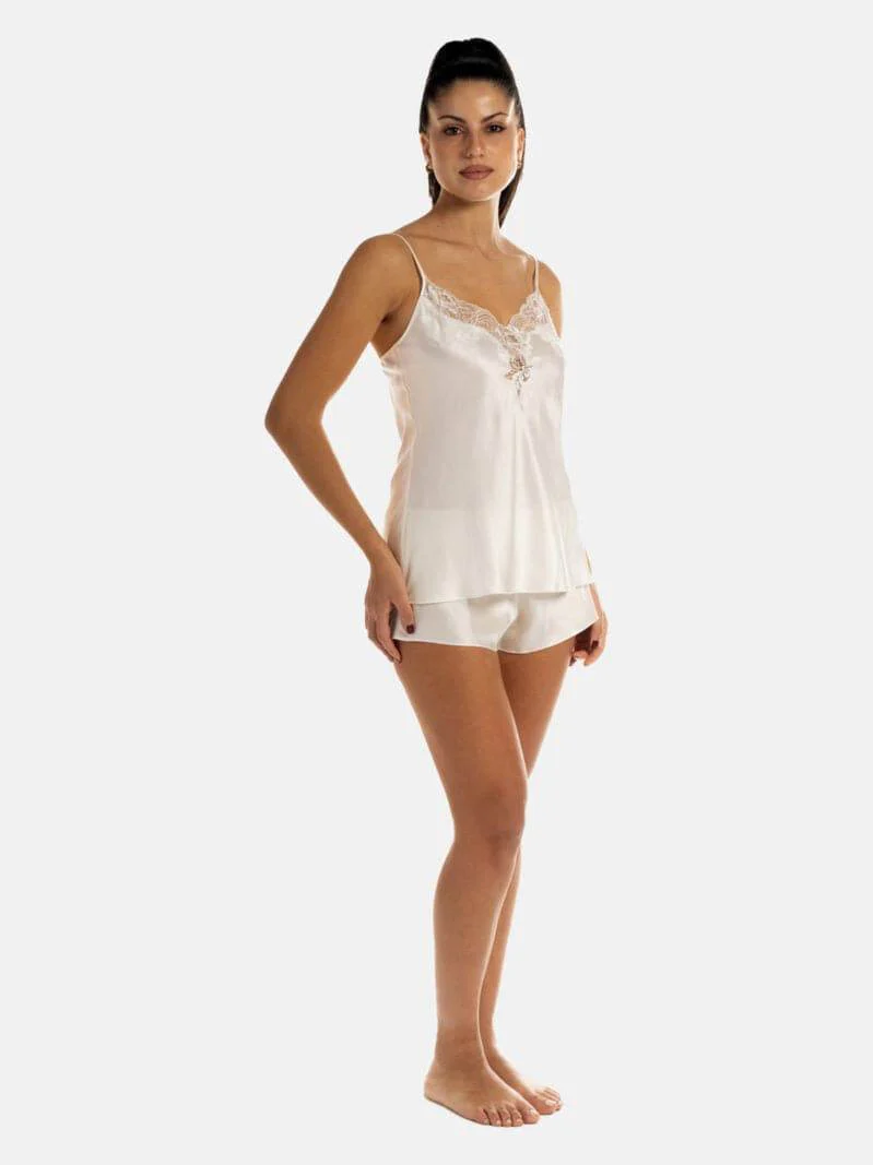 Baby Doll Top + Culotte Donna VLST60586 VLST08006 Luna di Seta - immagine 3