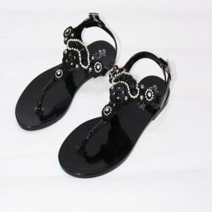 Ciabatta infradito Donna PORTOFINO CIA Nero/pietre Amarene