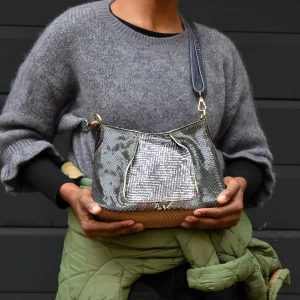 Byte Bag - Borsa a tracolla in pelle patchwork