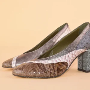 Code Crush - Décolleté in pelle patchwork