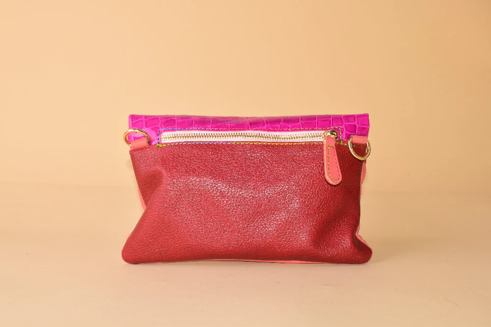 Minilie - Pochette in pelle patchwork - immagine 5
