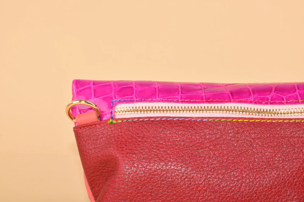Minilie - Pochette in pelle patchwork - immagine 6