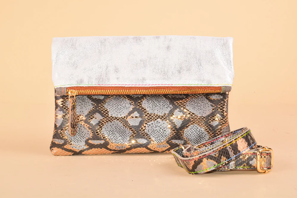 Minilie - Pochette in pelle patchwork - immagine 8