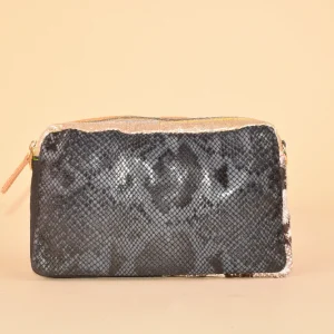 Mamma Mia Bag - Clutch in pelle patchwork con tracolla regolabile
