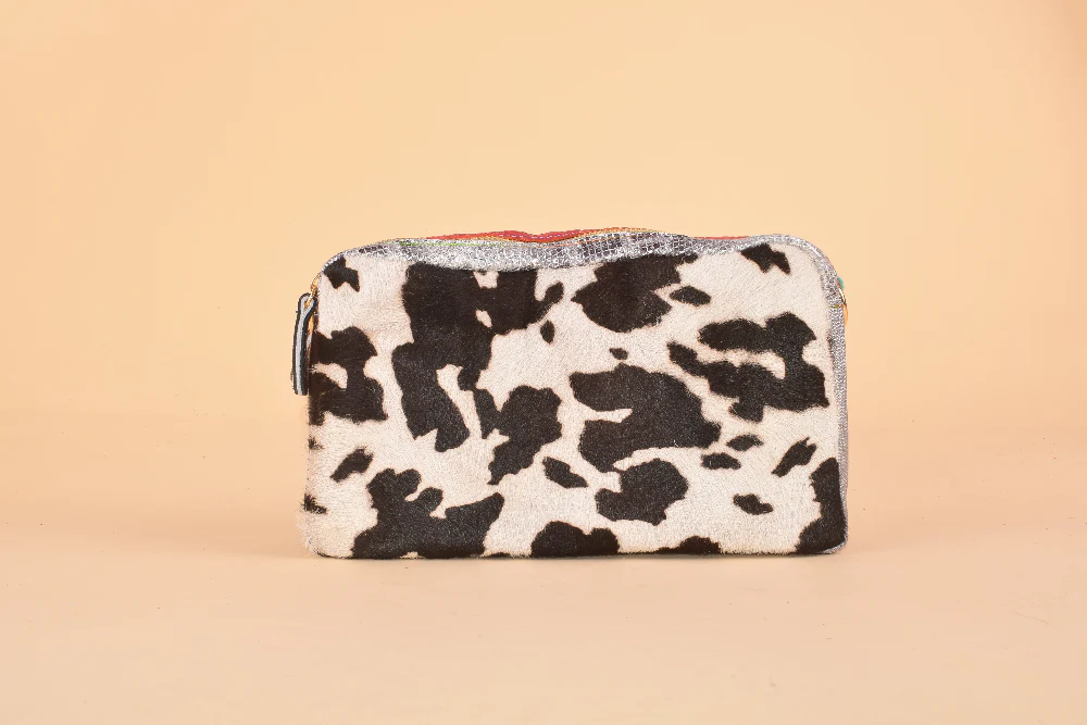 Mamma Mia Bag - Clutch in pelle patchwork con tracolla regolabile - immagine 4