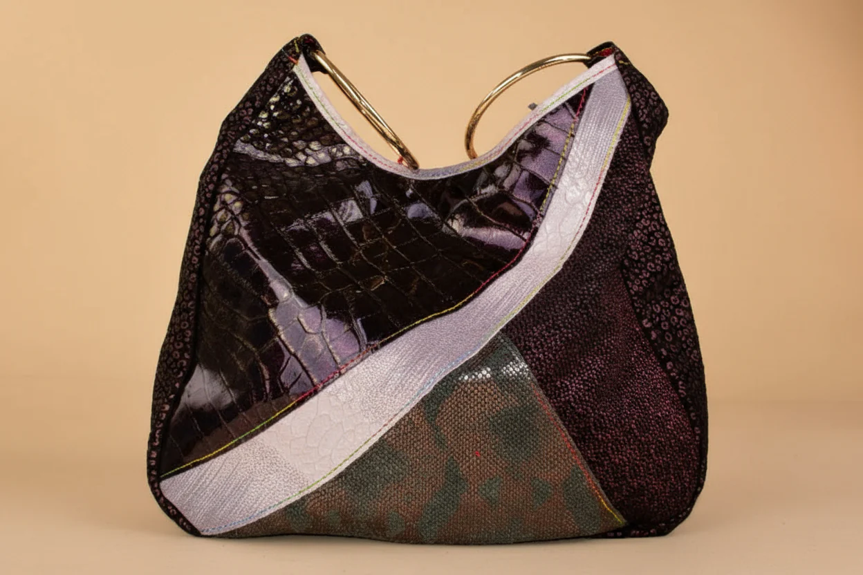 Nature's Therapy - Shopper in pelle patchwork - immagine 4