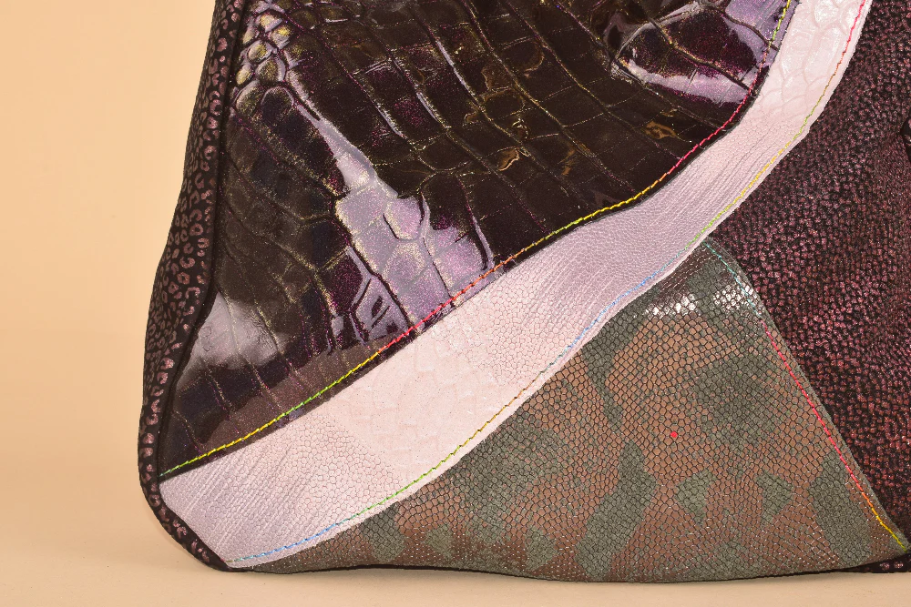 Nature's Therapy - Shopper in pelle patchwork - immagine 5