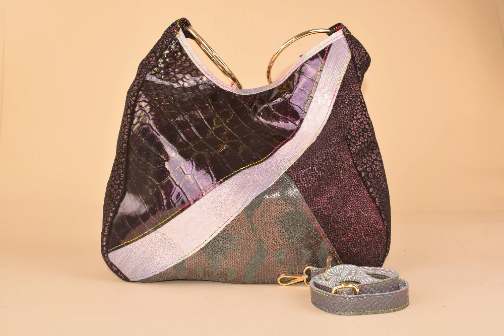 Nature's Therapy - Shopper in pelle patchwork - immagine 6