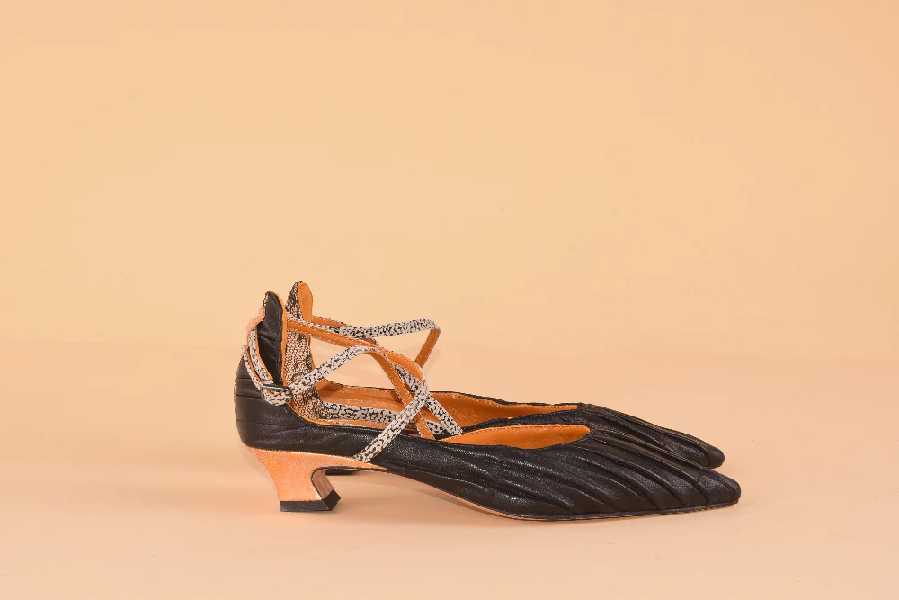 Stealt Chic - Ballerine sfilate in pelle patchwork - immagine 8