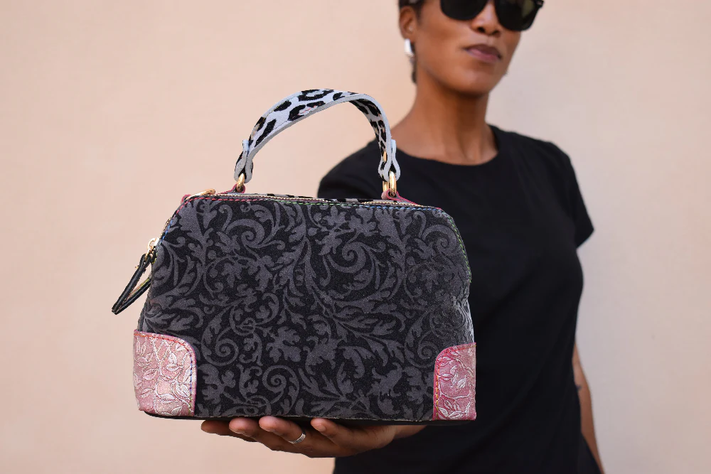 Bloom Bag - Borsa a mano in pelle patchwork - immagine 8