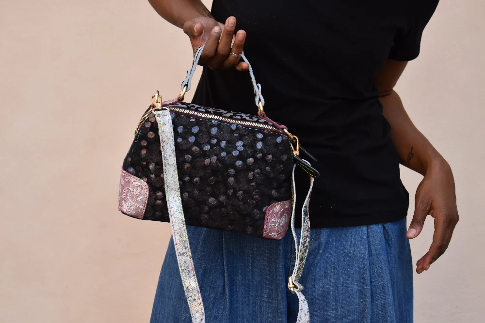 Bloom Bag - Borsa a mano in pelle patchwork - immagine 9