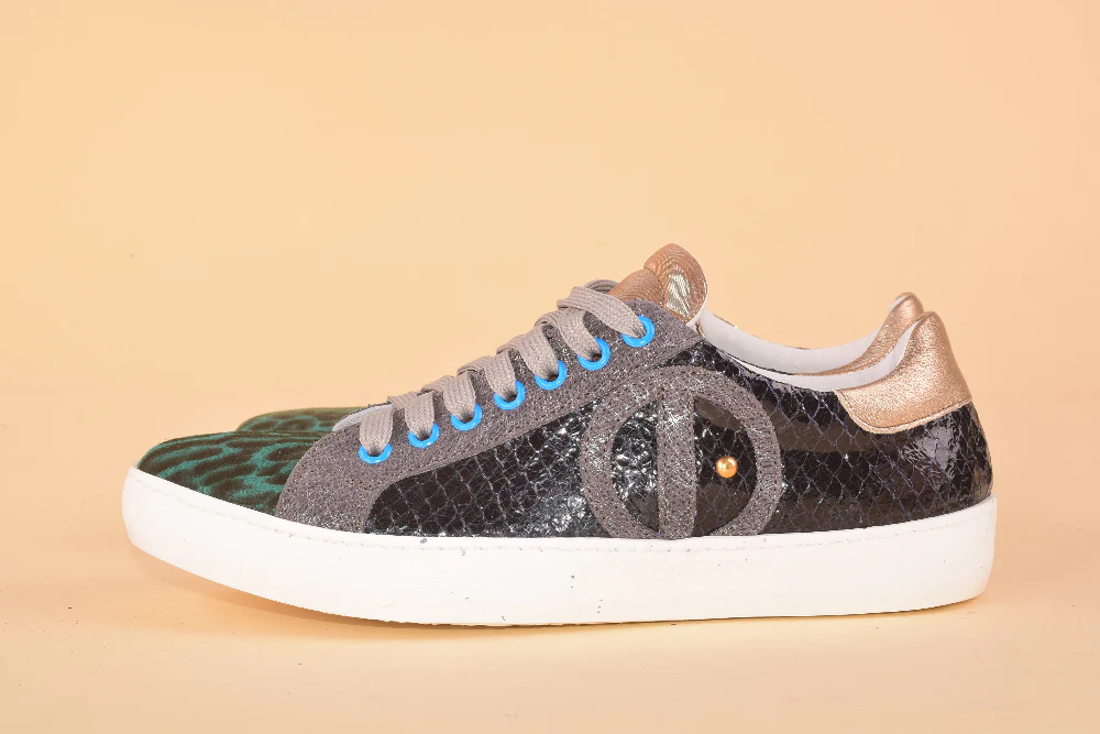Mrs Tambourine Terrabyte - Sneakers in pelle patchwork - immagine 3
