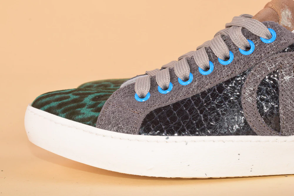 Mrs Tambourine Terrabyte - Sneakers in pelle patchwork - immagine 4