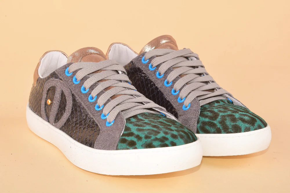 Mrs Tambourine Terrabyte - Sneakers in pelle patchwork - immagine 5