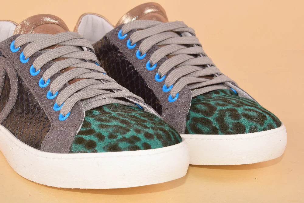 Mrs Tambourine Terrabyte - Sneakers in pelle patchwork - immagine 7