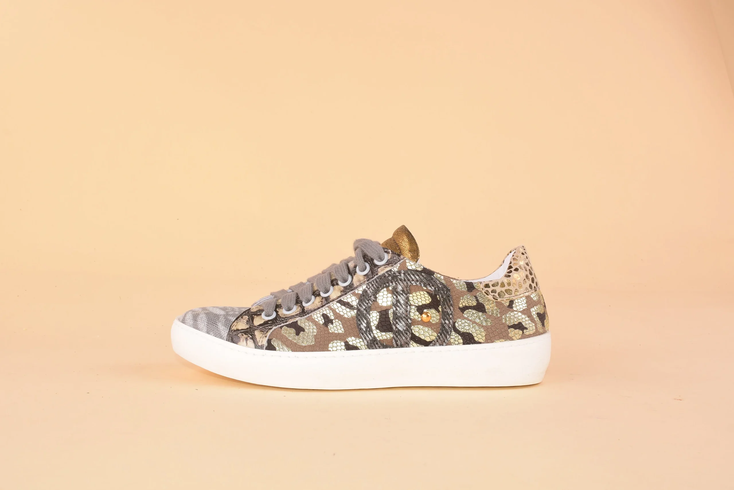 Mrs Tambourine Terrabyte - Sneakers in pelle patchwork - immagine 2