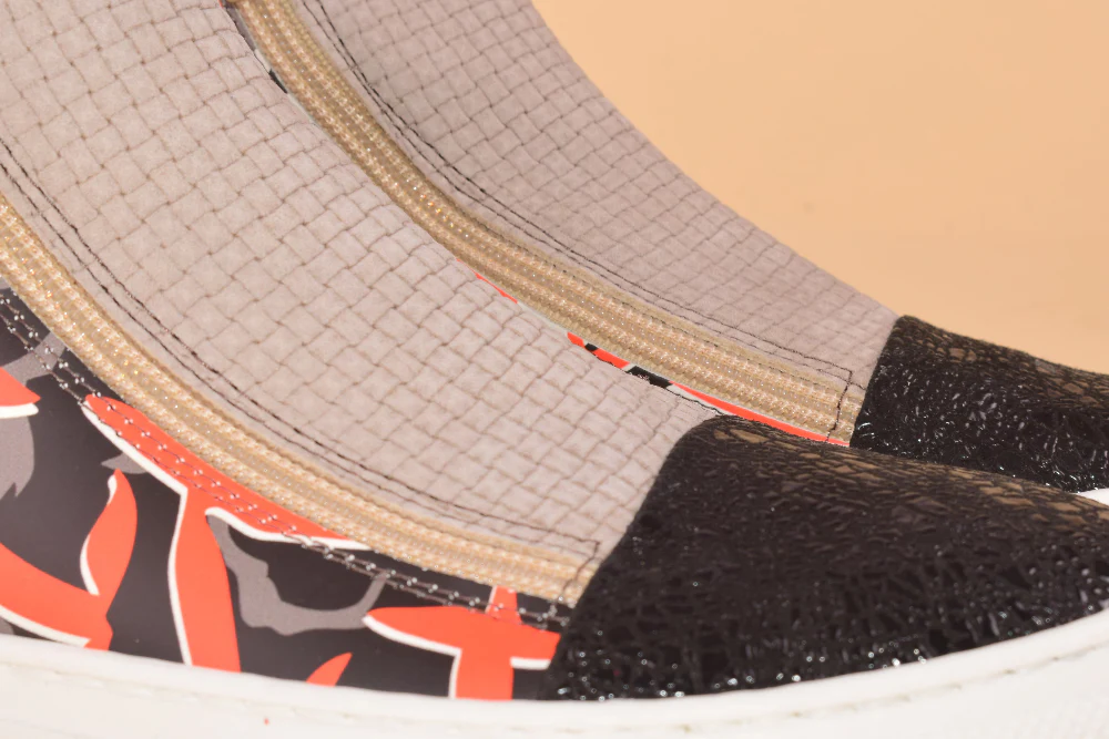 Scimmia Volante Terrabyte- Sneakers alta in pelle patchwork - immagine 9