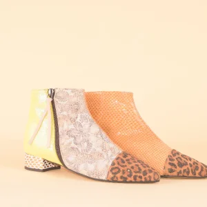Manhattan Booties - Stivaletto in pelle patchwork